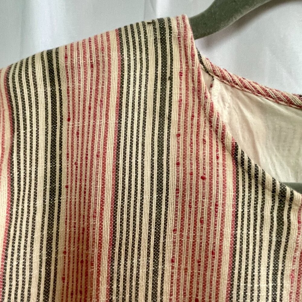 THML Anthropologie Smocked A-Line Striped Midi Dress Cottagecore Sz S - Picture 6 of 16
